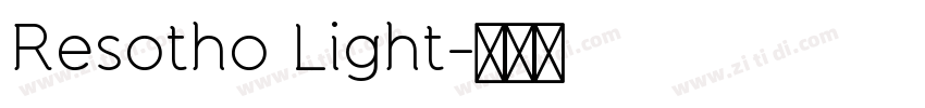 Resotho Light字体转换